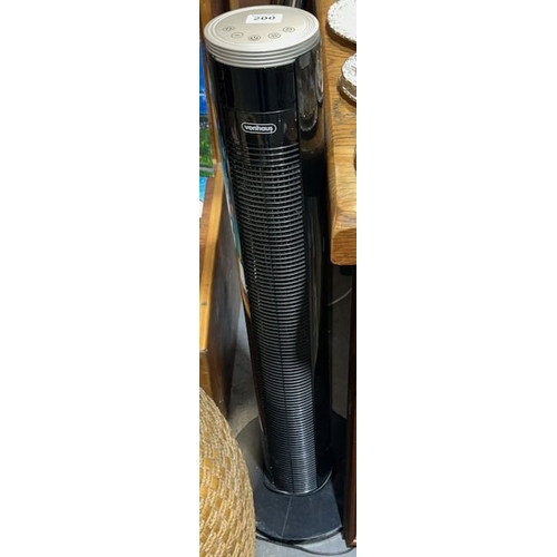 200 - Tall Black Vonhaus Tower Fan