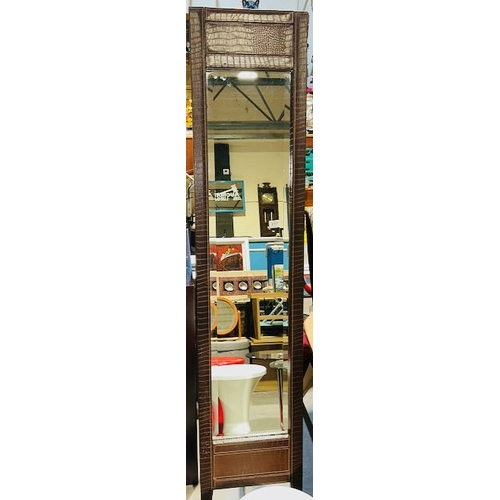 217 - Leather Freestanding Mirror - Approx 15