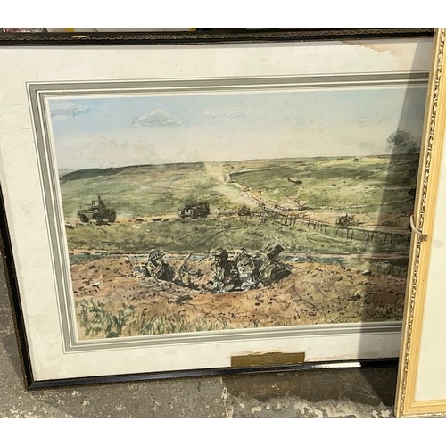 238 - 3 x Large Framed Military Prints - Approx 26