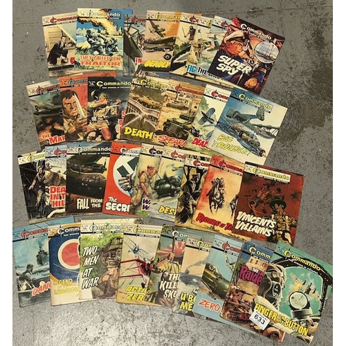 Stack Of Approx 33 Vintage Commando Comics ( Most In VGC)