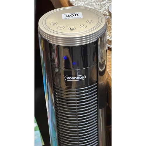 200 - Tall Black Vonhaus Tower Fan
