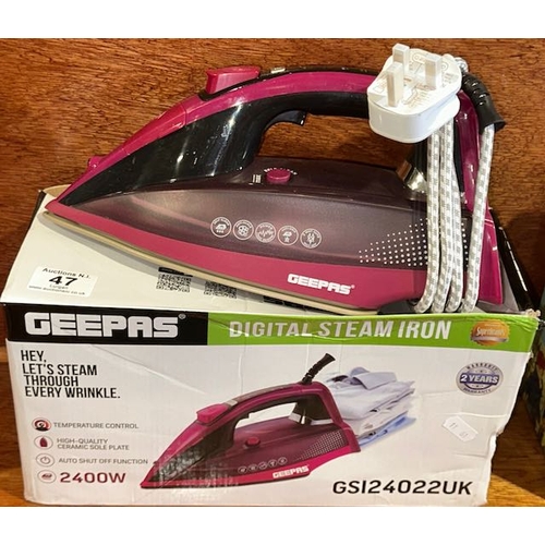 47 - Geepas Digital Steam Iron