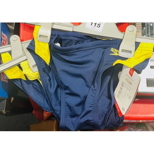 115 - 3 x Tagged Speedos -0 Sizes 26