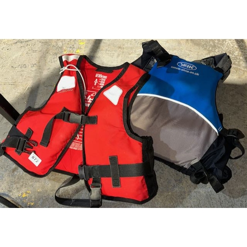 872 - Life Jacket x 2 - Kids Size 25/40 & XL