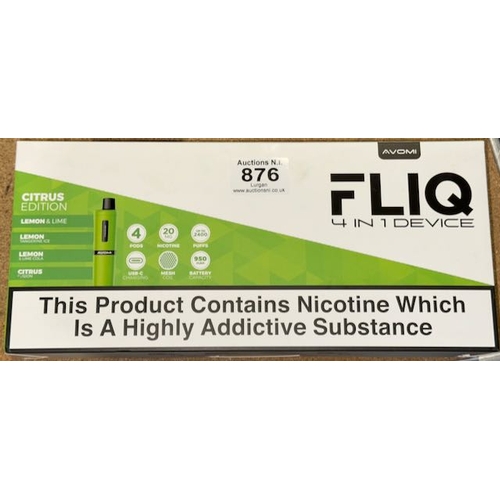 876 - Fliq 4 in 1 Device Citrus Edition Pack of 5 - 4 Pods in 1 - Lemon & Lime/LemonTangerine Ice/Lemon & ... 