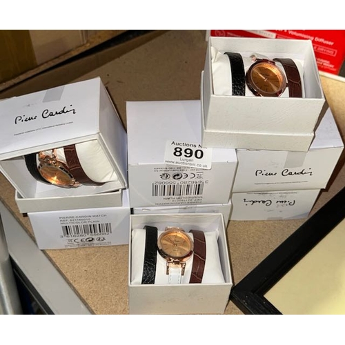 890 - 6x Boxed/Unused Pierre Cardin Watch sets With Interchangeable Straps