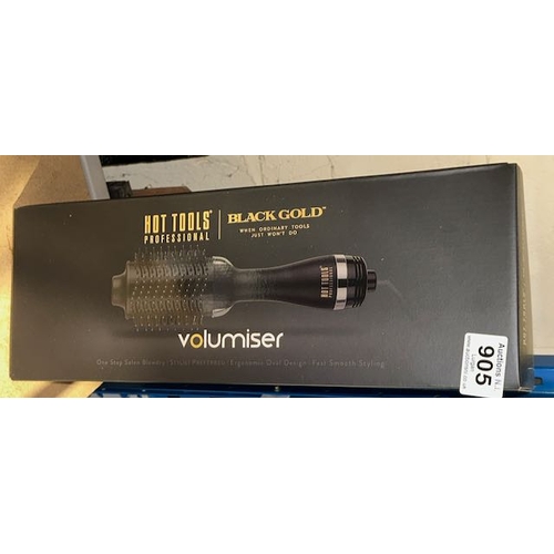 905 - Box Sealed Hot Tools Black Gold Volumiser
