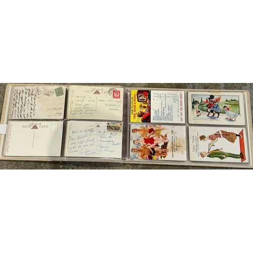 937 - Folder Of Approx 20 Vintage Postcards