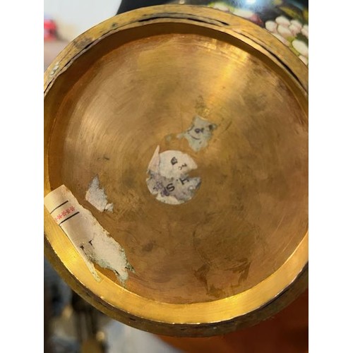 862A - Asian Vase + Enamelled Asian Vase