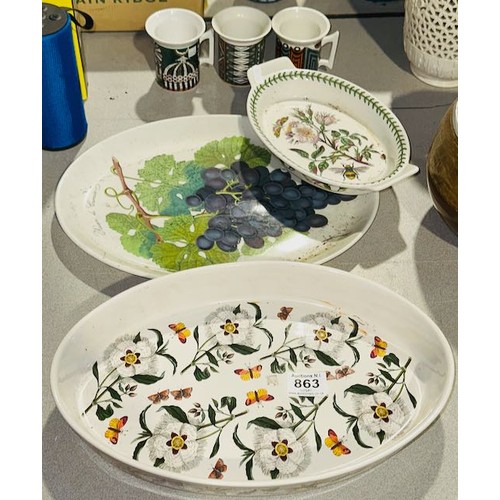 863 - 6pc Portmerion Teaware