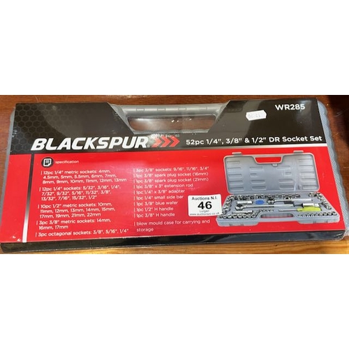 46 - Box Sealed Blackspur 52pc Socket Set
