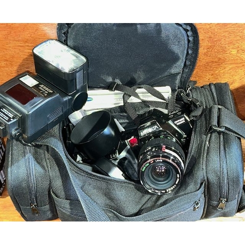 56 - Minolta Dynax 7000I Camera In Bag With Accessories