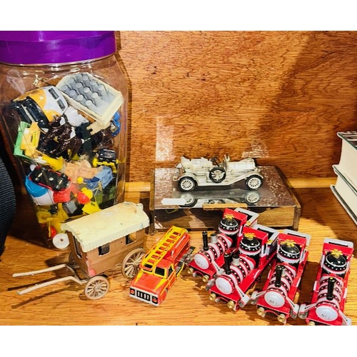 57 - Collection of Model Cars & Trains + Trinket Box