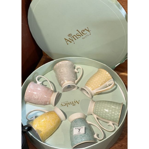 7 - Aynsley 6pc Mug Set - Boxed