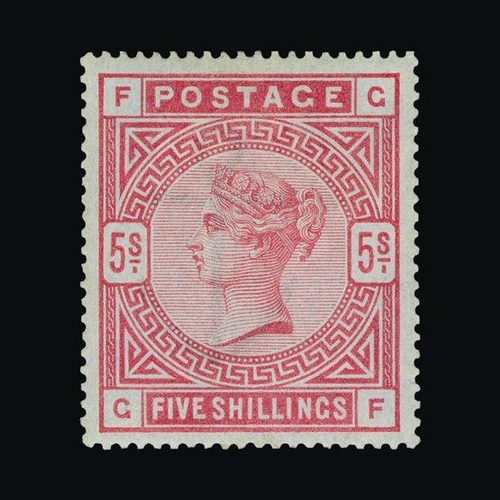 20475 - Great Britain - QV (surface printed) : (SG 176) 1883-84 blued paper 5s rose, GF, original (redistrib... 