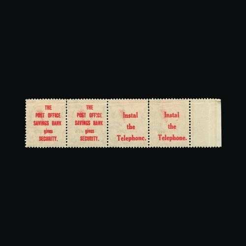 8849 - Great Britain - KGV : (SG (357s)) 1912 1d scarlet, marginal horizontal strip of 4, each ovptd. SPECI... 