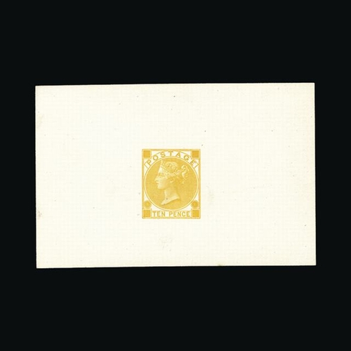 11310 - Great Britain - QV (surface printed) : (SG (112)) 1867-80 10d, DIE PROOF IN YELLOW on matt card.  Su... 