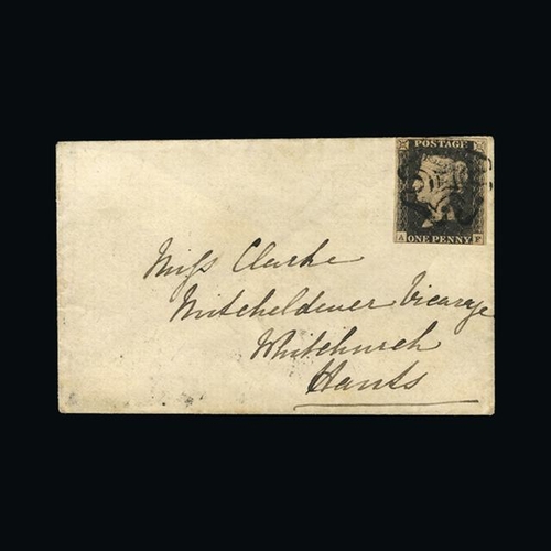 26371 - Great Britain - Covers - QV : (SG 3) 1840 1d greyish black, plate 11, AF, 4 tiny margins on small 18... 