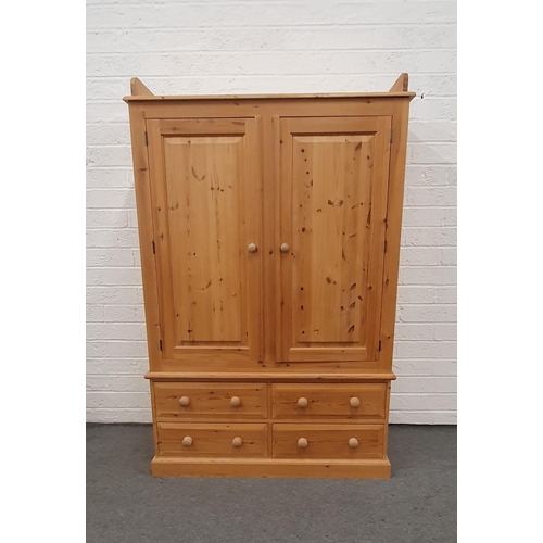 479 - Large 2 Door and 4 Drawer Pine Wardrobe, 23