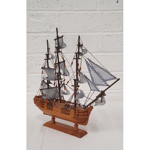 362 - Wooden model of HMS Bounty Sailing Ship