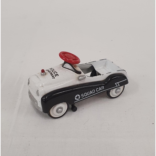 257 - Pressed steel miniature model of a Police Dept pedal car