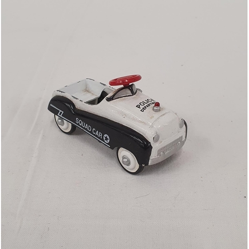 257 - Pressed steel miniature model of a Police Dept pedal car