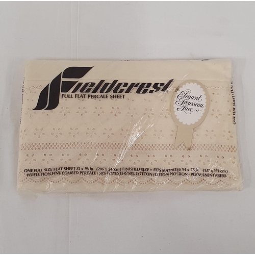 62 - Good quality Fieldcrest Ivory Full Flat sheet unopened