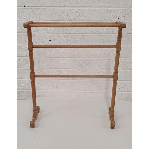 493 - Stripped pine Towel rail, 26