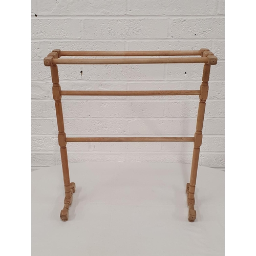 493 - Stripped pine Towel rail, 26