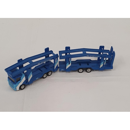 260 - Corgi diecast model Scania car transporter in ECM livery with trailer