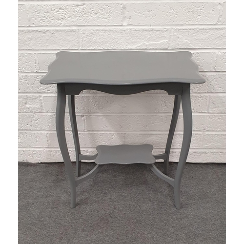 497 - Grey eggshell painted occasional table, 26