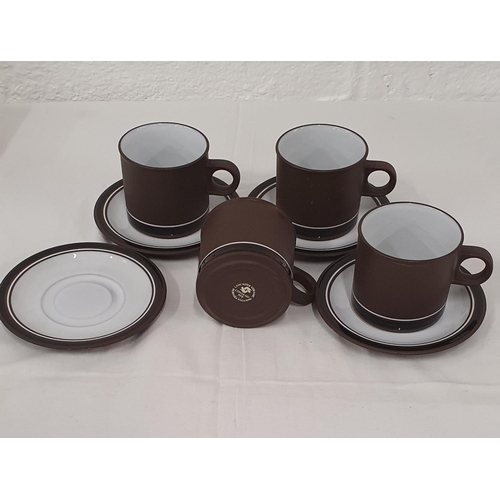 316 - Hornsea pottery coffee set win brown