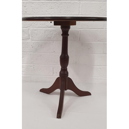 505 - Wooden 3 legged wine table, 23