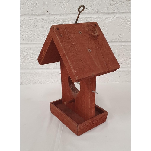 63 - Wooden garden bird feeder, 9