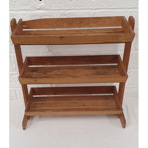 508 - Pine framed kitchen vegetable rack, 21