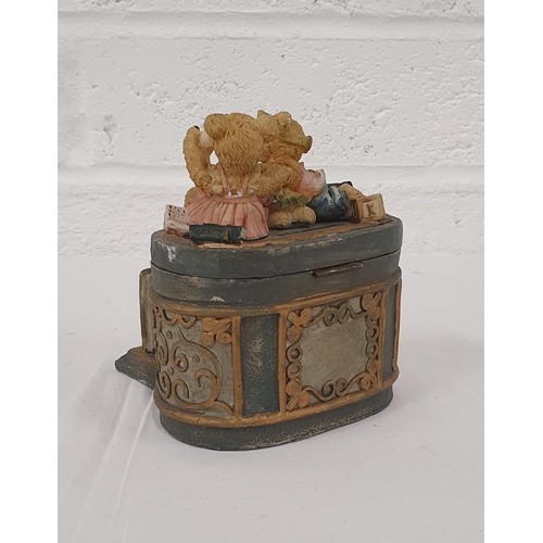 373 - Fine collectible Cherished Teddies resin moneybox in the form of a vintage camera