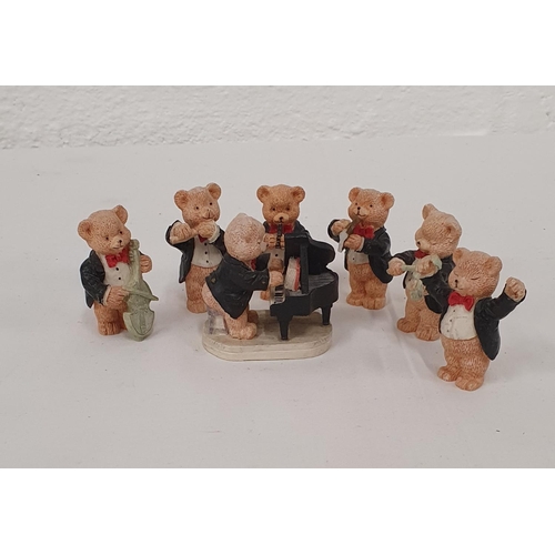 374 - Resin teddy bear orchestra group (a/f)