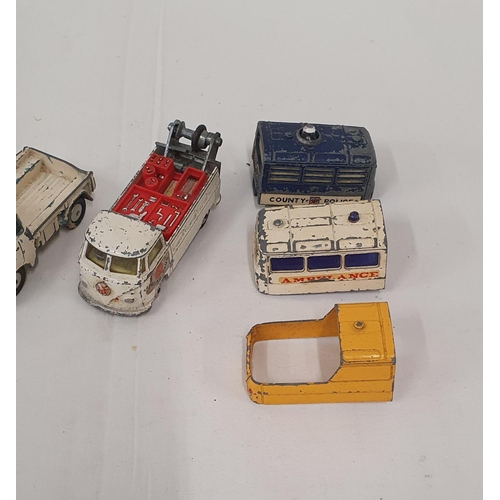 264 - Collection of diecast working vehicles including a VW splitty with pulleys