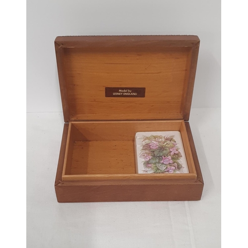 158 - Small wooden box produced by Lesney with a model car attached