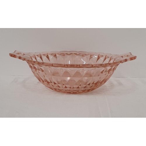 353 - Large pink glass bowl