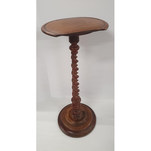 556 - Vintage Mahogany  barley twist plant stand, 28