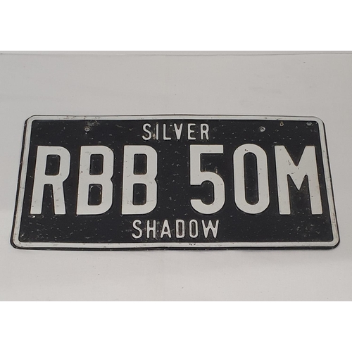 558 - Vintage Rolls Royce Silver Shadow metal number plate