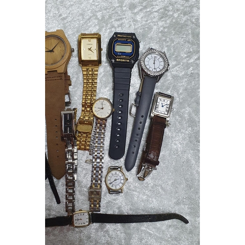 225 - Collection of various quartz watches including makers Lorus, Citron & Sekonda