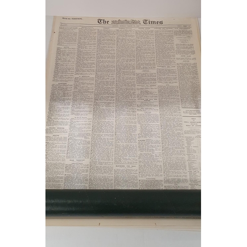 392 - Reproduction Royal Edition March 19th 1920 of The Times rolled into a Cardboard tube