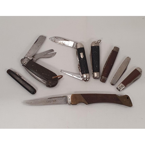 41 - Further collection of 8 vintage knives including a Cheetah Lock Knife