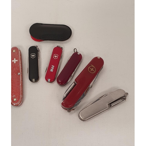 42 - Collection of Swiss army and swiss army style multifunction knives