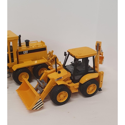 299 - Pair of large plastic construction toys, Tractor and a CAT Digger [ these are both large scale ]