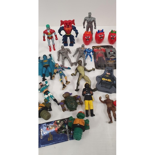 305 - Good group of collectible action figures including Batman, Spiderman, The Joker etc