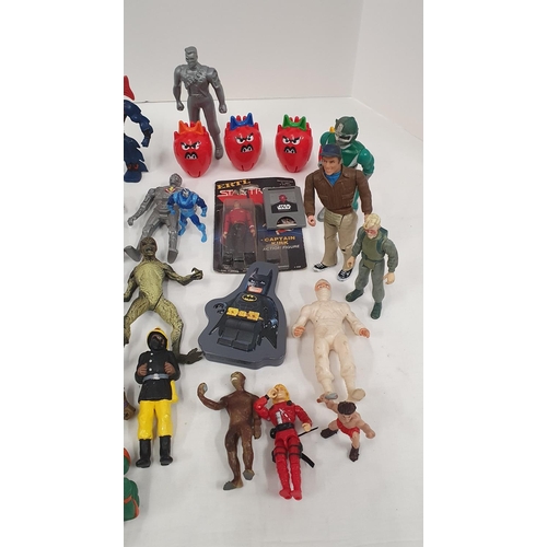 305 - Good group of collectible action figures including Batman, Spiderman, The Joker etc