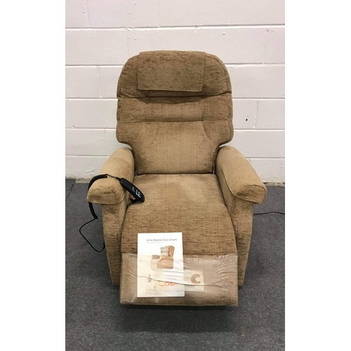 554 - Very good quality Cosi fabric rise & recline armchair